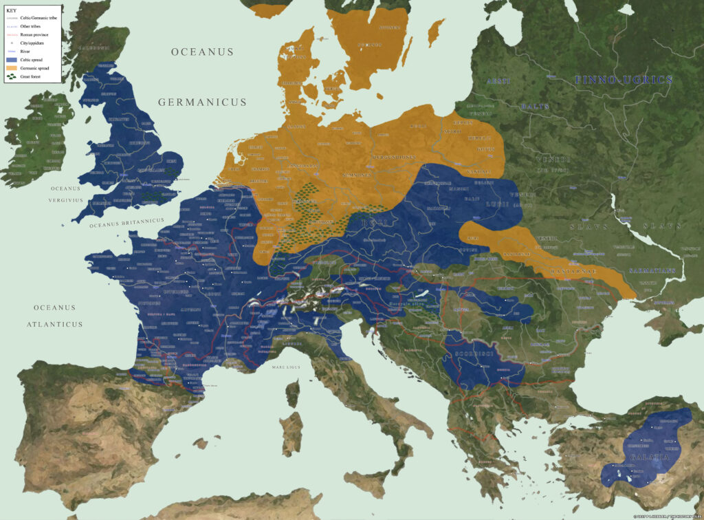 Germanic Tribes Earl Earll Earls Earle Earles Surname Family History   Germanic Tribes Map 1024x756 